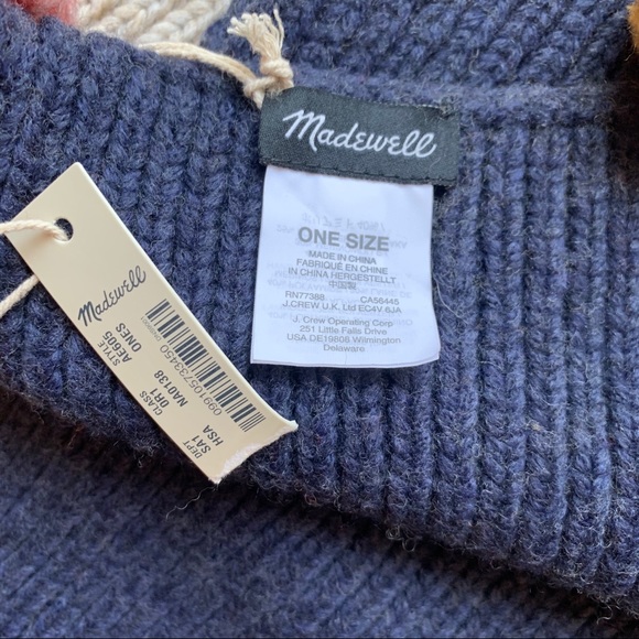 Madewell Striped Pom Pom Scarf - Picture 5 of 7